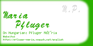 maria pfluger business card